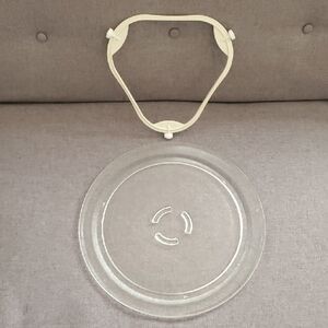 Glass Microwave Turntable Plate with Roller Guide Ring Aka Support Ring